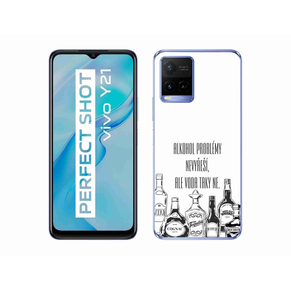 Gél borító mmCase Vivo Y21/Y21s/Y33s - vicces szöveg fehér háttérrel