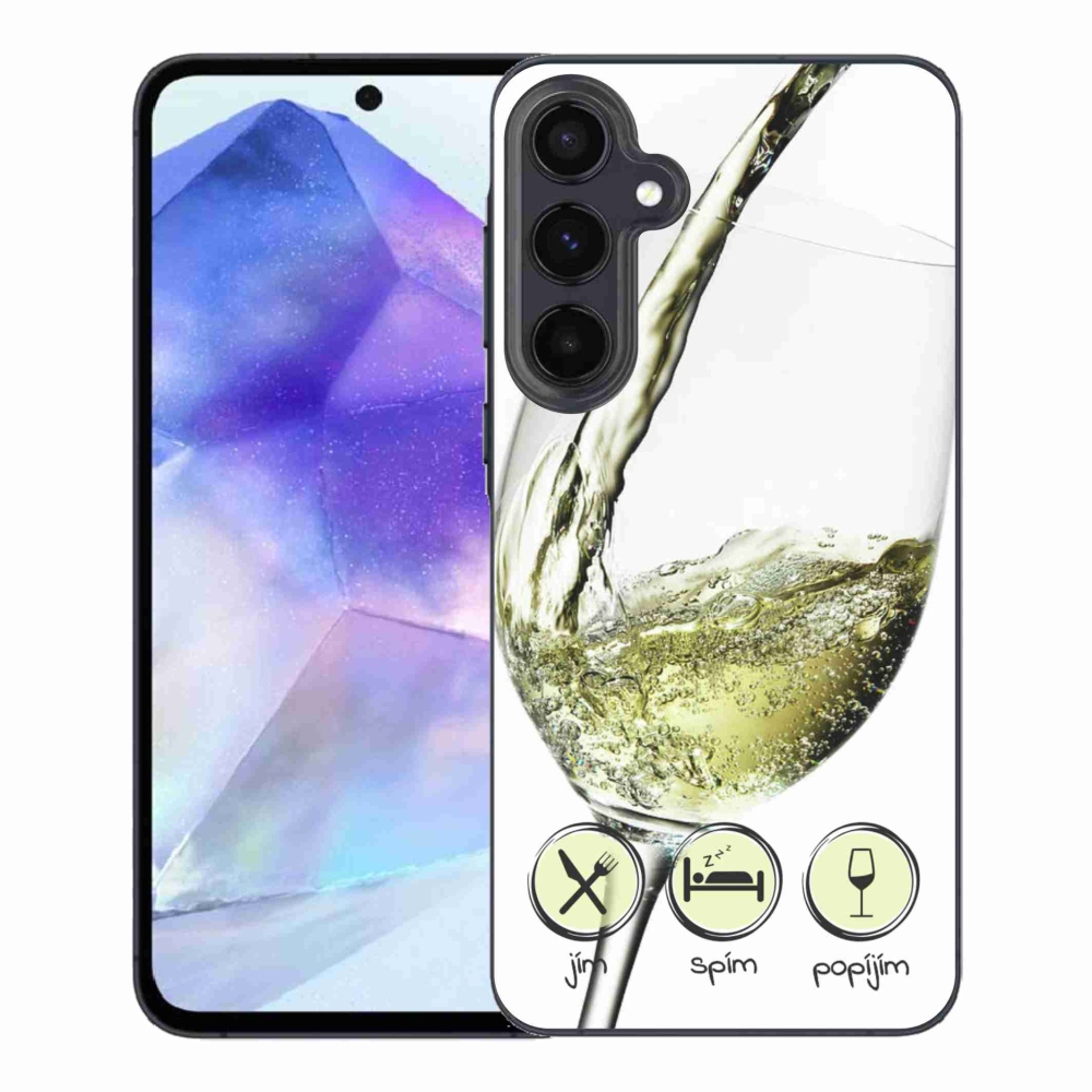 Gél tok mmCase Samsung Galaxy A55 5G - borospohár fehér