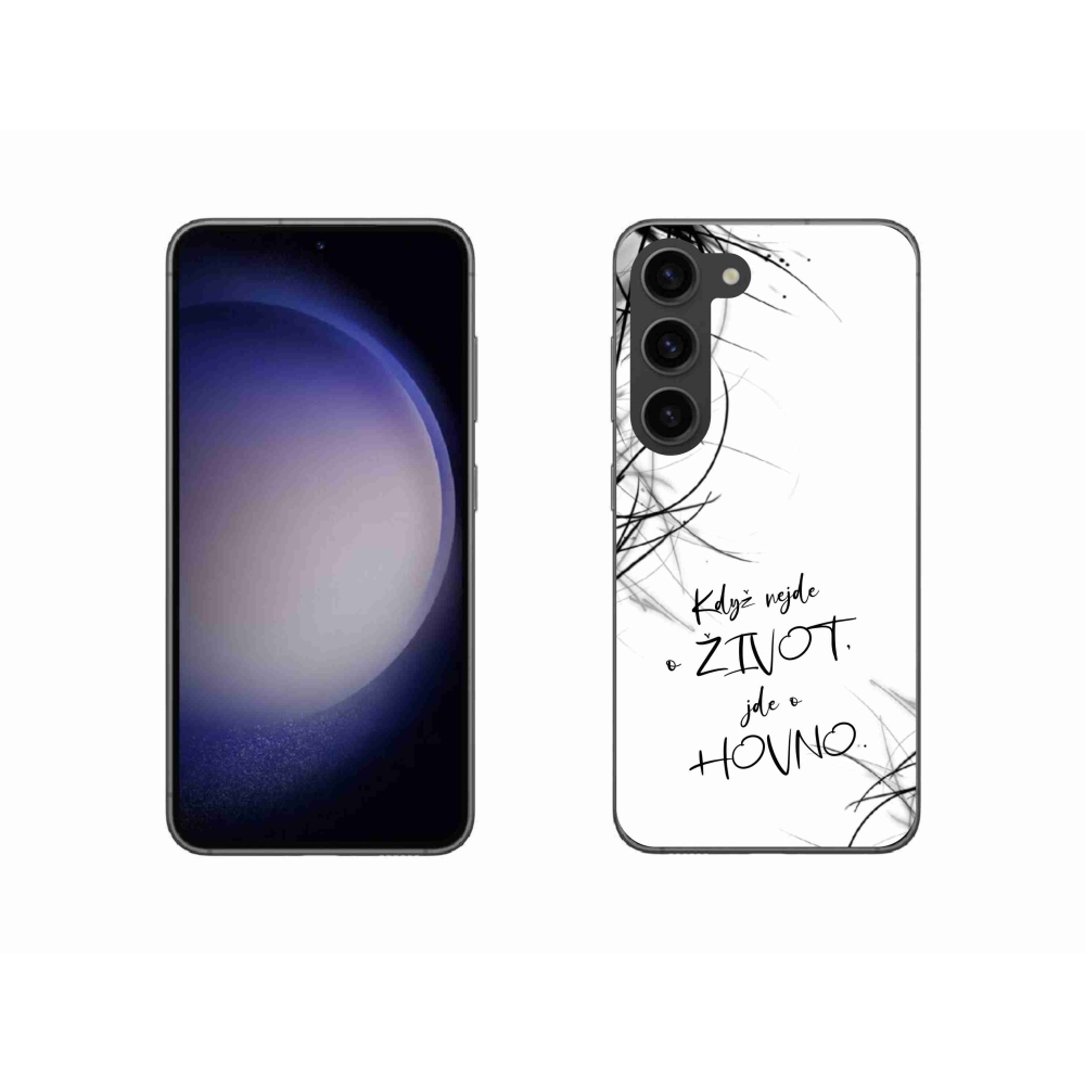 Gél borító mmCase Samsung Galaxy S23 5G - vicces szöveg 16 fehér háttér