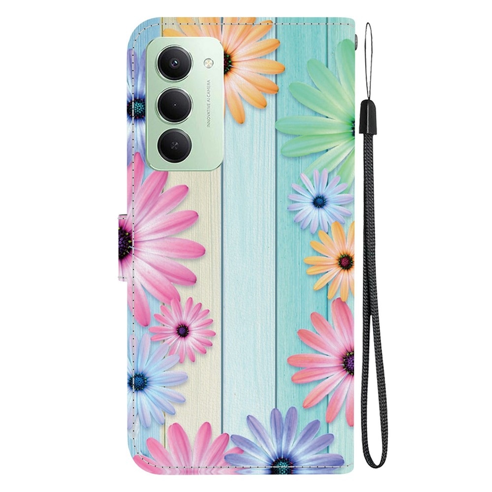 Sokoldalú könyvtáska Xiaomi Redmi 15 5G (169mm) - színes gerberák