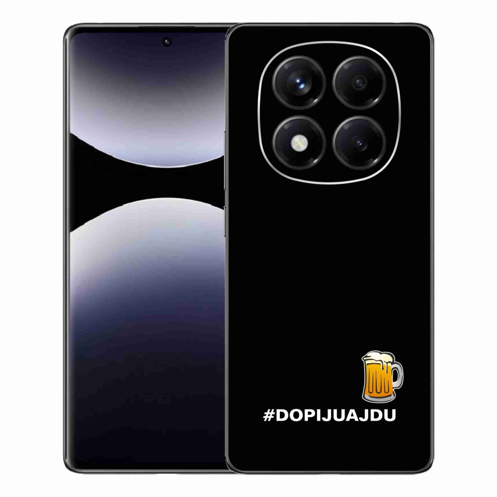 Gél borító mmCase a Xiaomi Redmi Note 14 Pro - sör motívum 1 fekete háttérrel
