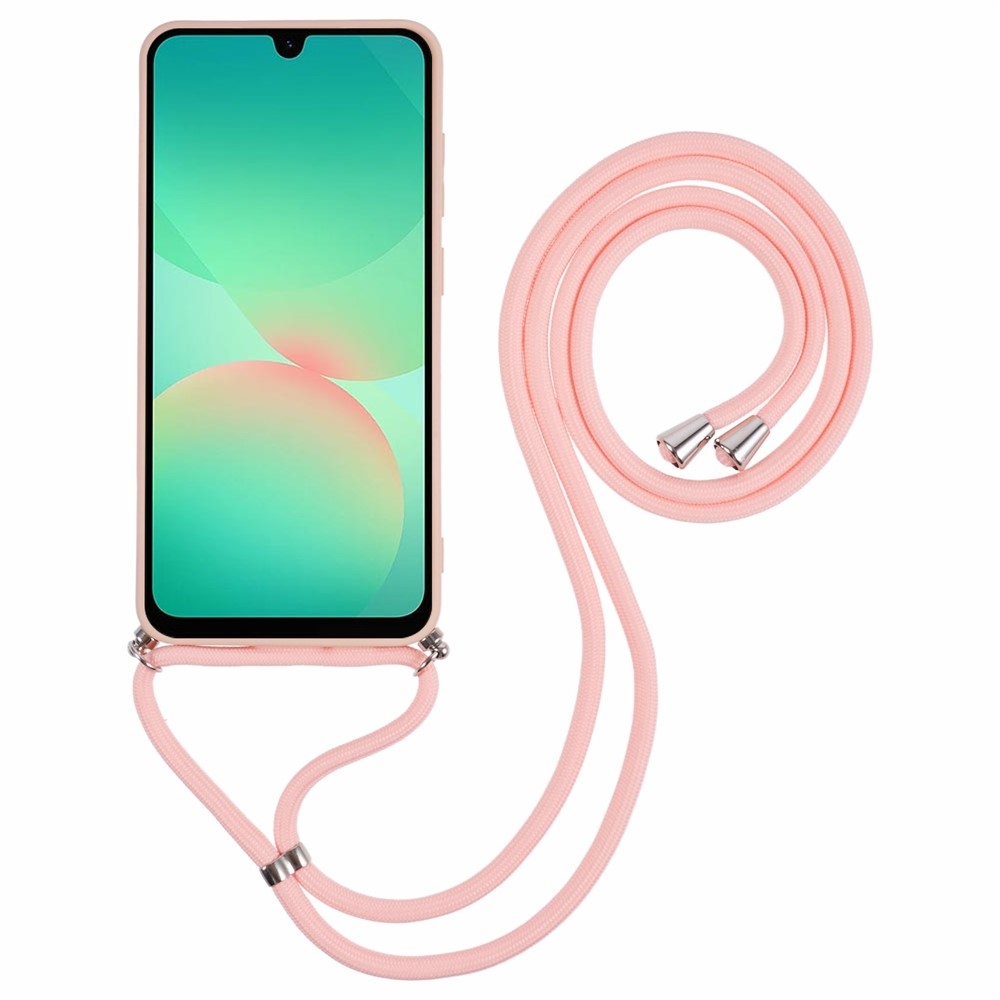 Bélelt zselés tok húzózsinórral Samsung Galaxy A17 4G/5G - rózsaszínű