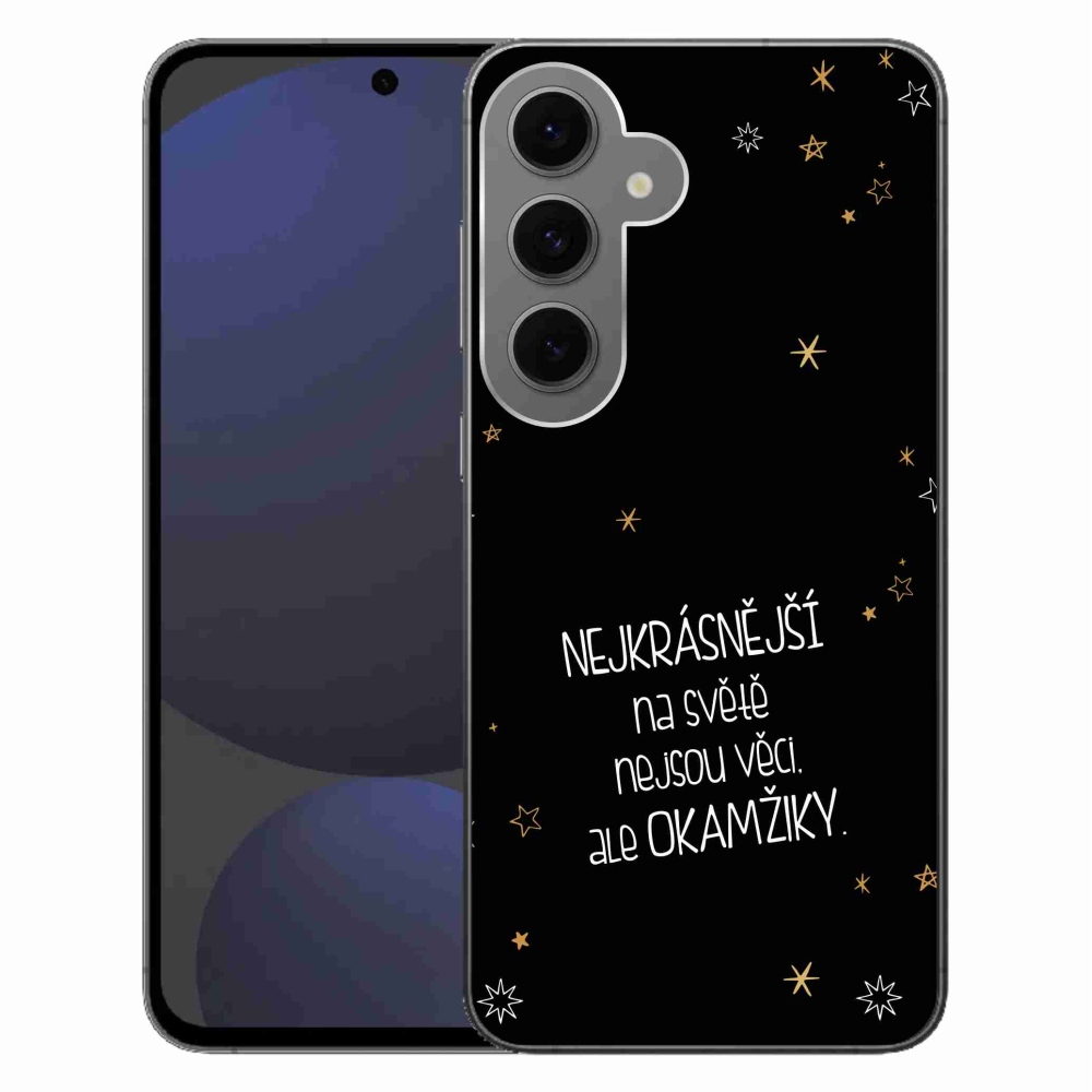 Gél borítás mmCase Samsung Galaxy S24 FE - idézem 4 fekete háttér