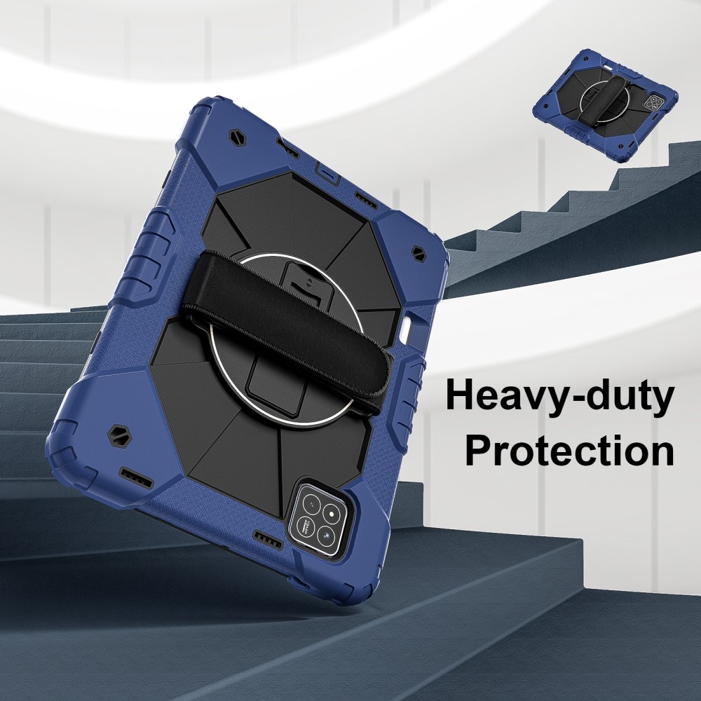 Strapabíró huzat kézi tartóval és vállpánttal Xiaomi Pad 7/7 Pro készülékhez - sötétkék/fekete