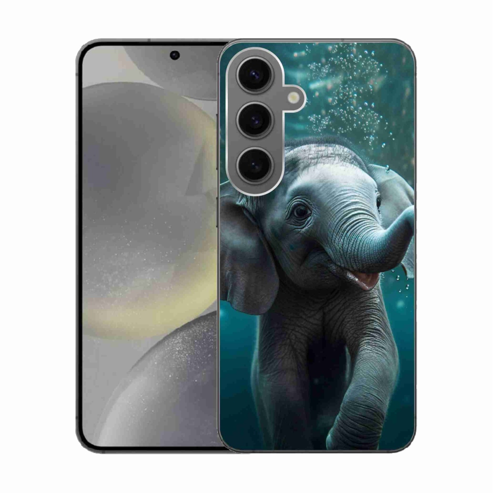 Zselés borítás mmCase Samsung Galaxy S24 készülékhez - elefánt a víz alatt