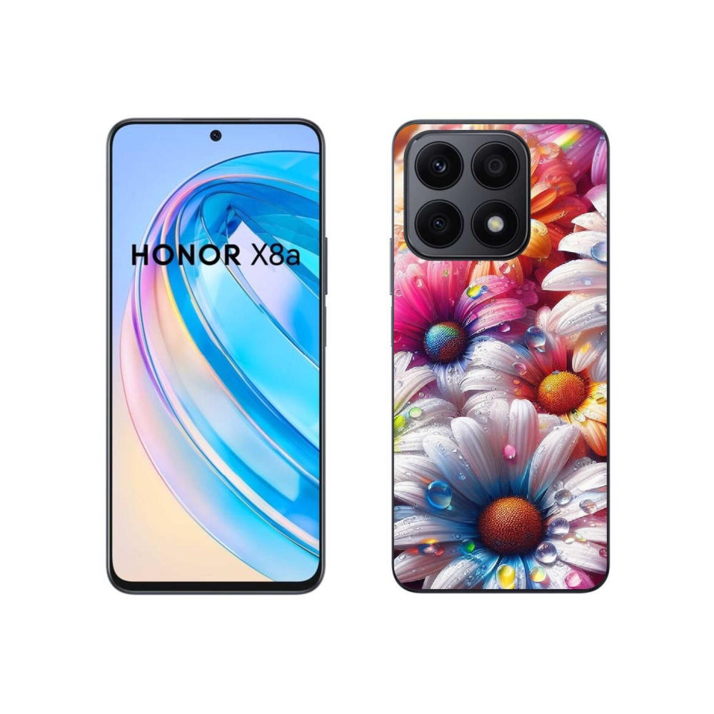 Zselés borítás mmCase a Honor X8a készülékhez - színes margaréták