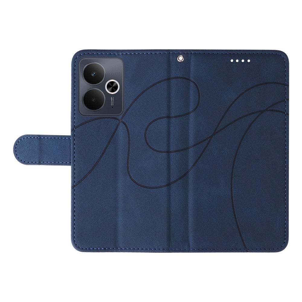 Ívelt könyvtáska a Realme 14 5G/14T 5G készülékhez - kék