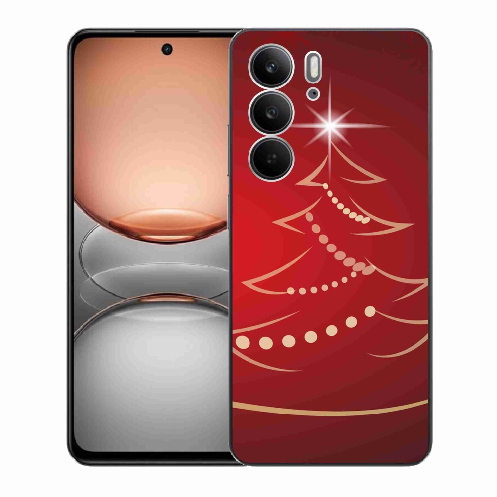 Gél borító mmCase a Realme C75 készülékhez - karácsonyfa karikatúra
