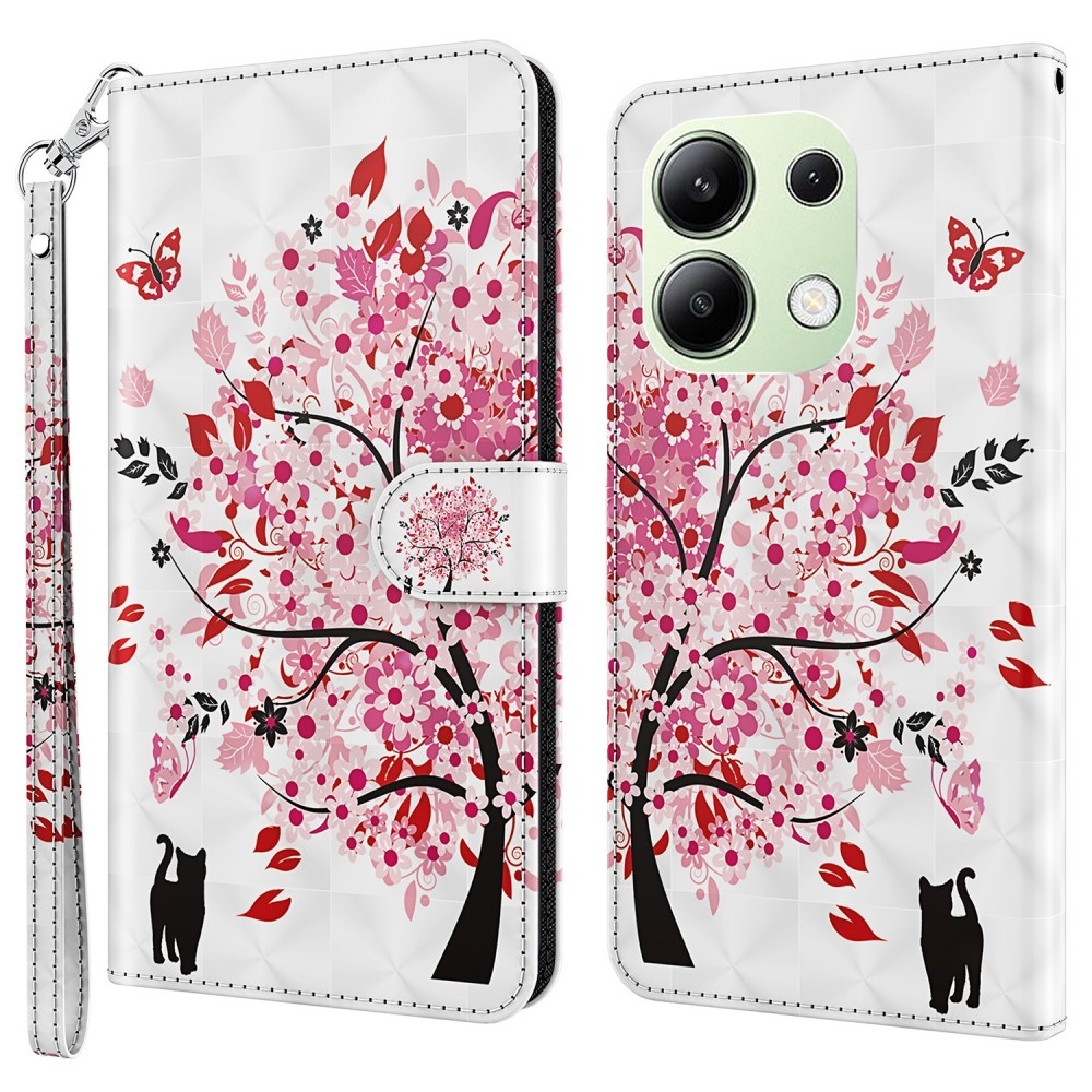 Nyomtatott könyv tok Xiaomi Redmi Note 13-hoz - virágzó fa