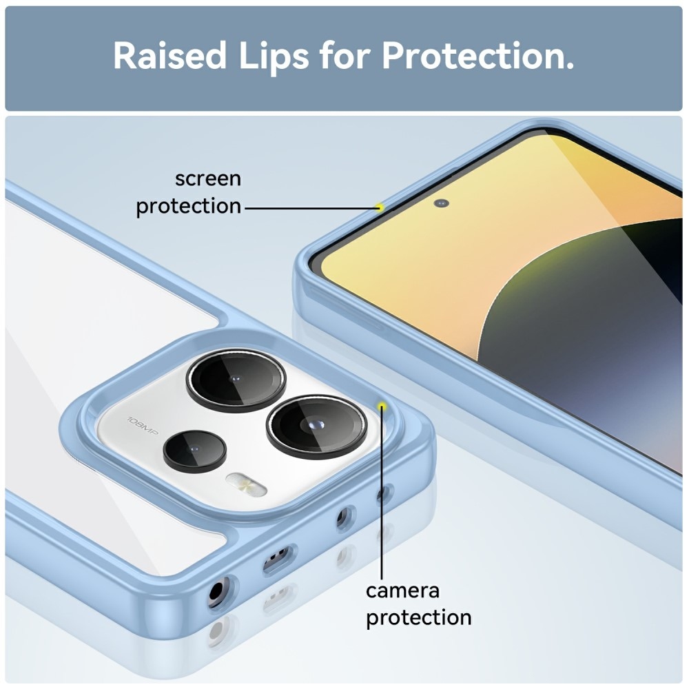 Gél tok kemény hátlappal Xiaomi Redmi Note 14-hez - kék