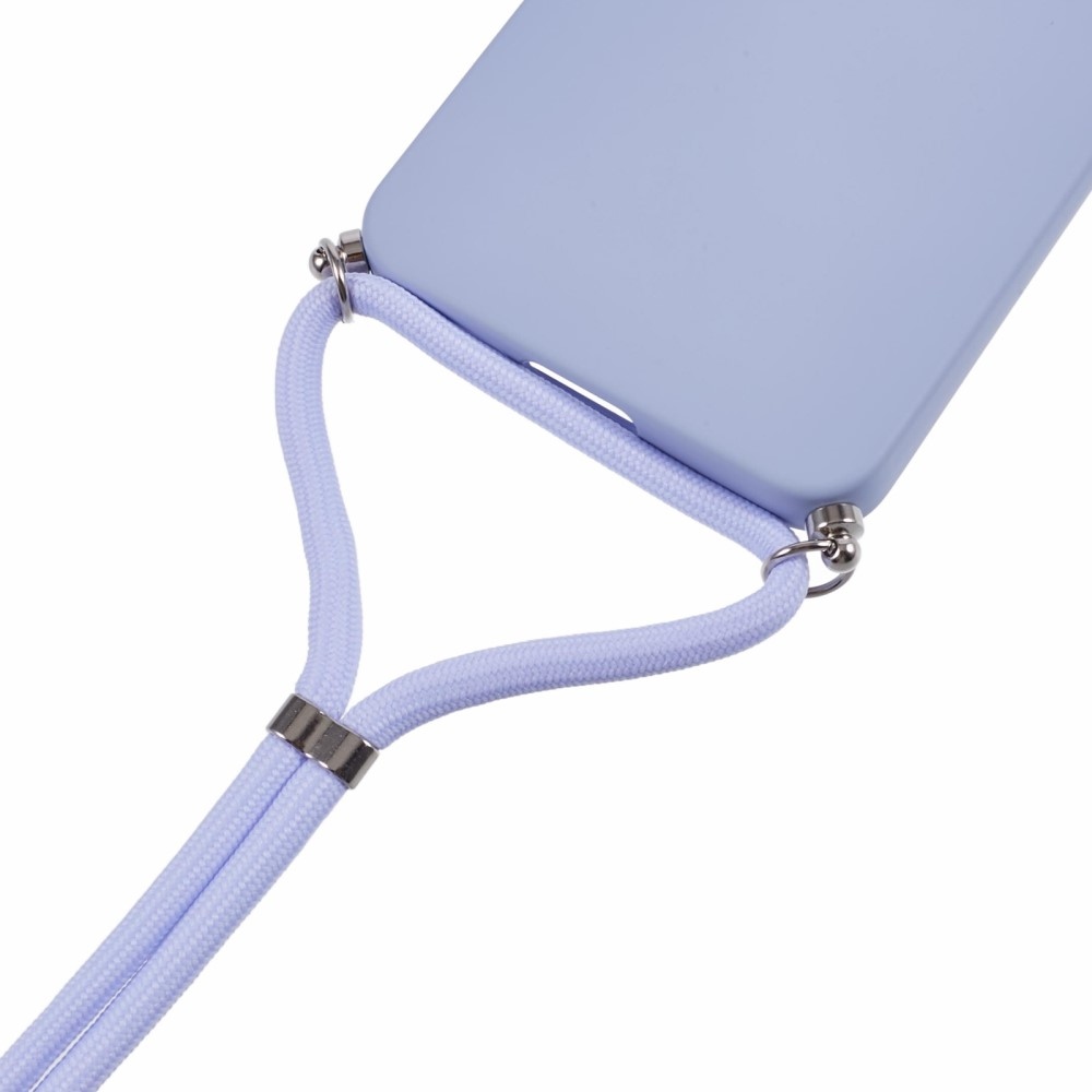 Bélelt zselés tok húzózsinórral Samsung Galaxy S25+ készülékhez - világos lila