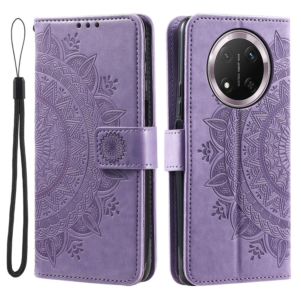 Mandala könyvtáska Honor Magic 7 Lite 5G készülékhez - lila