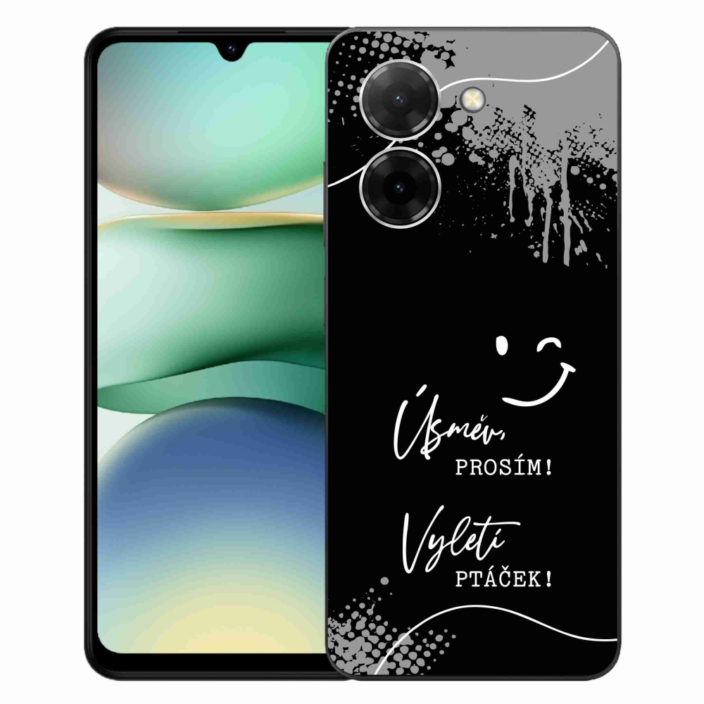 Gél borító mmCase a Xiaomi Redmi A5 (171.7x77.8x8.3mm) - vicces szöveg 4 fekete háttérrel