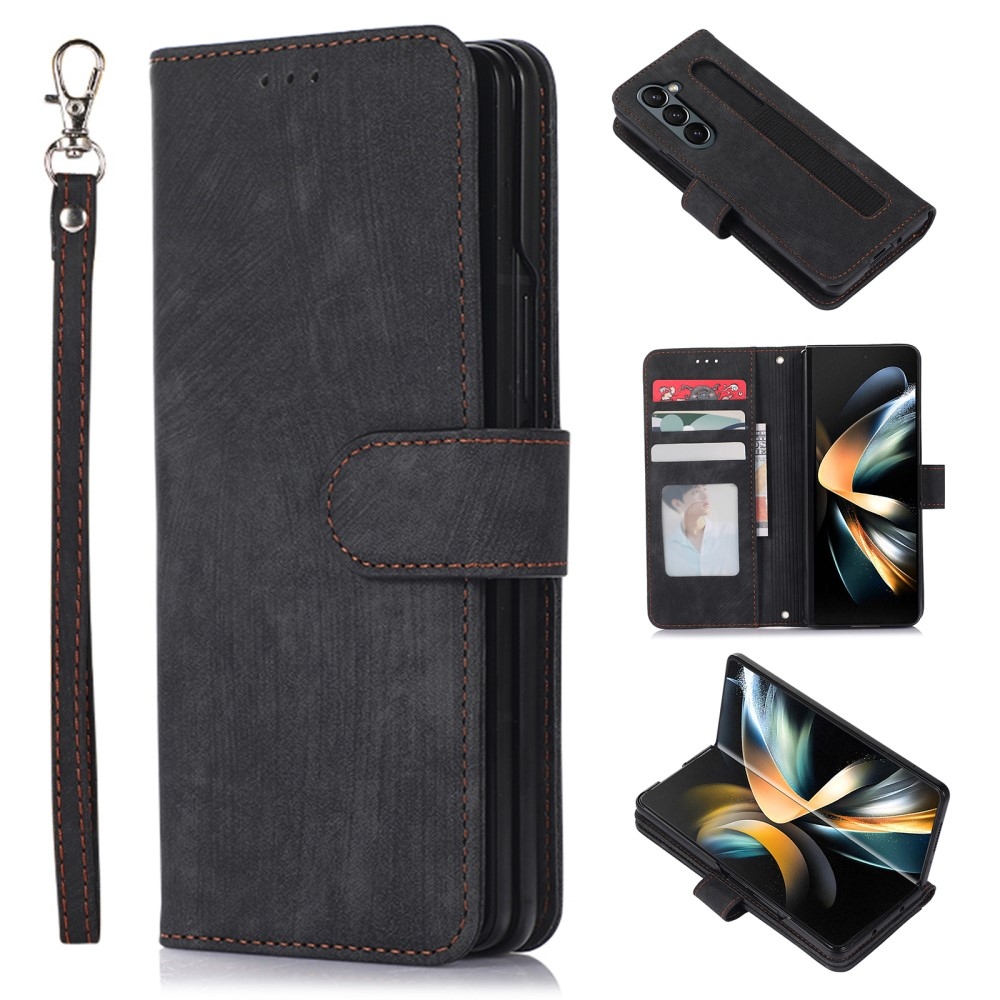 Tárcás könyvtáska Samsung Galaxy Z Fold5 5G - fekete