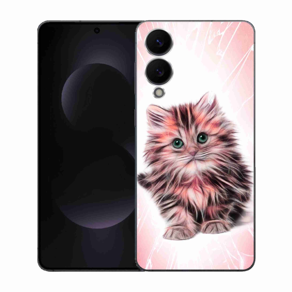 Gél borítás mmCase Samsung Galaxy S25 Edge készülékhez - aranyos cica