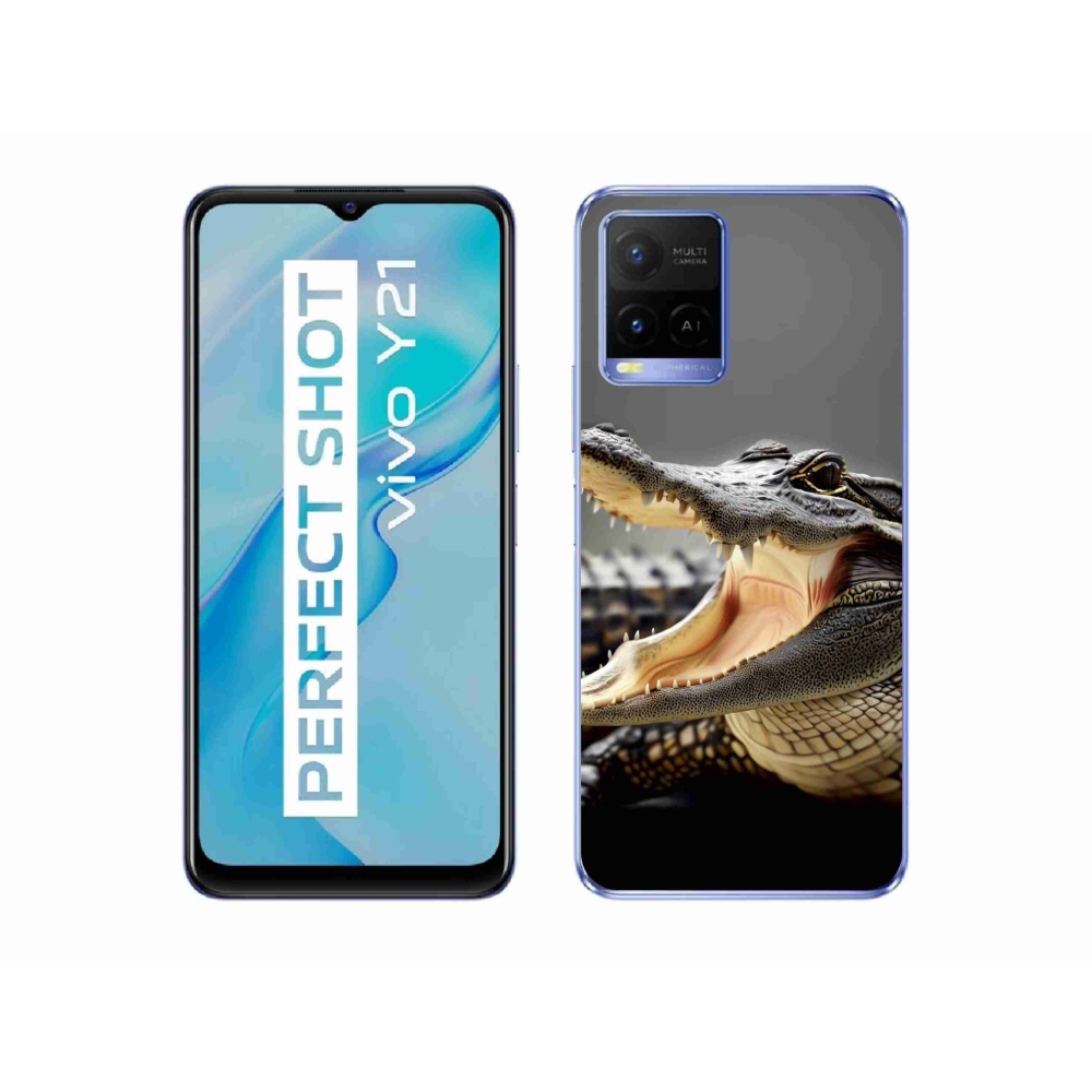 Gél borítás mmCase a Vivo Y21/Y21s/Y33s készülékhez - krokodil