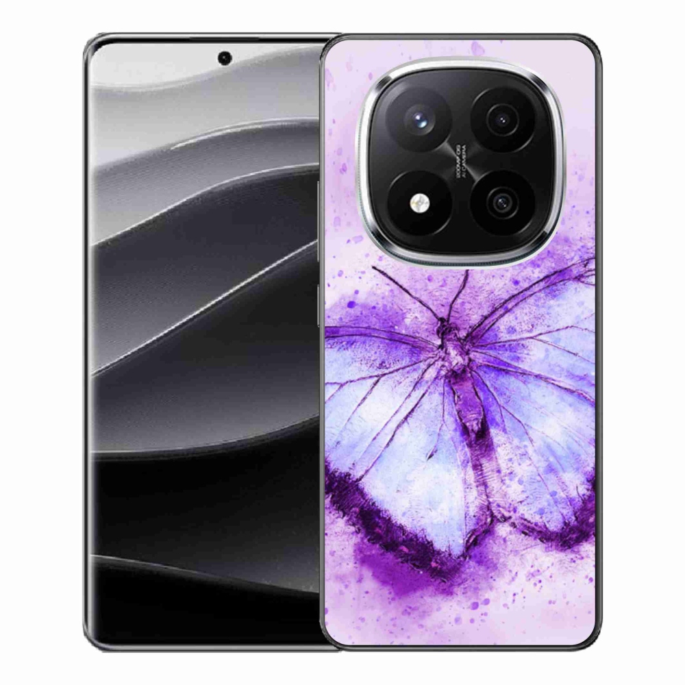 Gél borítás mmCase a Xiaomi Redmi Note 14 Pro+ 5G számára - lila pillangó