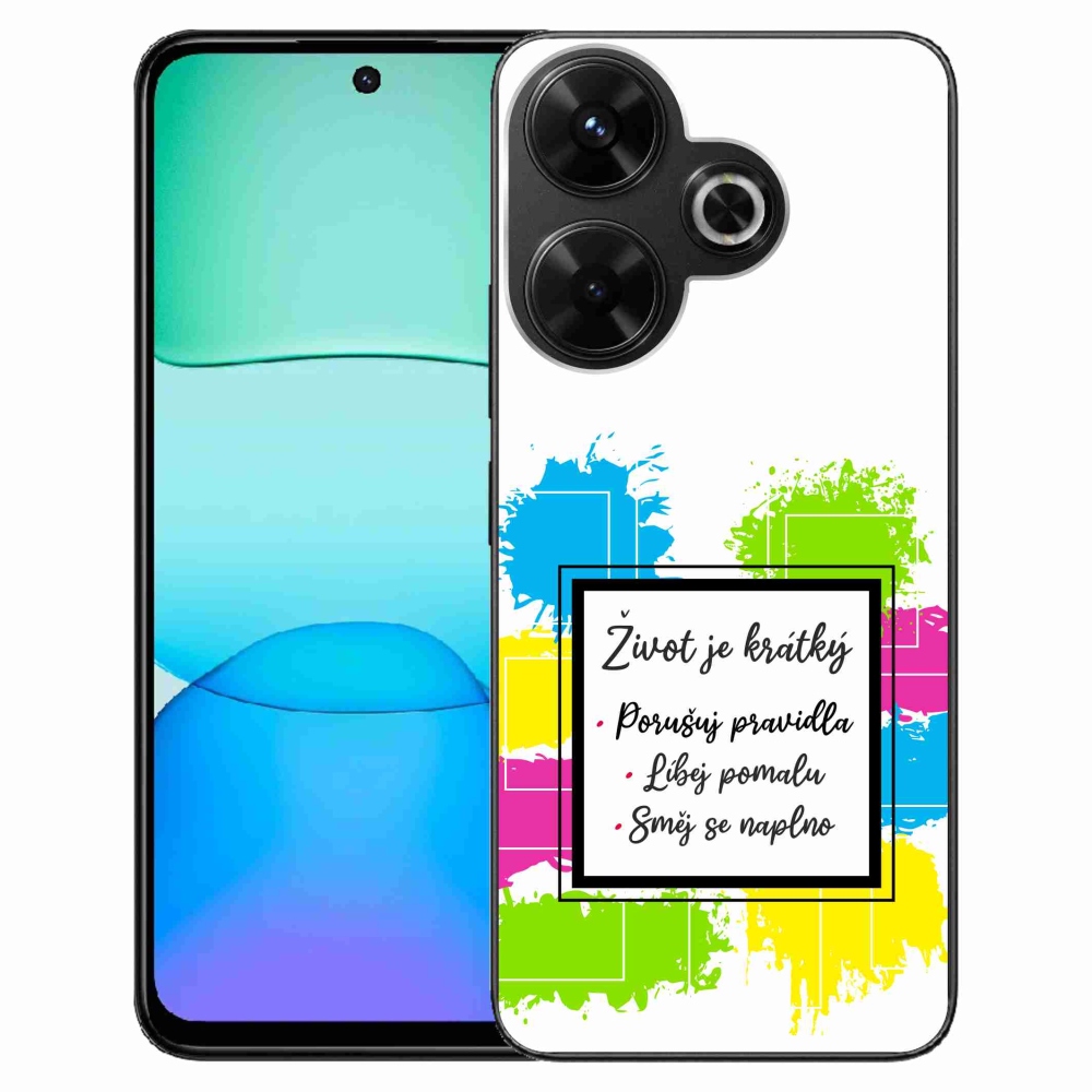 Gél borítás mmCase a Xiaomi Redmi 13 4G/Poco M6 4G - idézem 5 fehér háttérrel