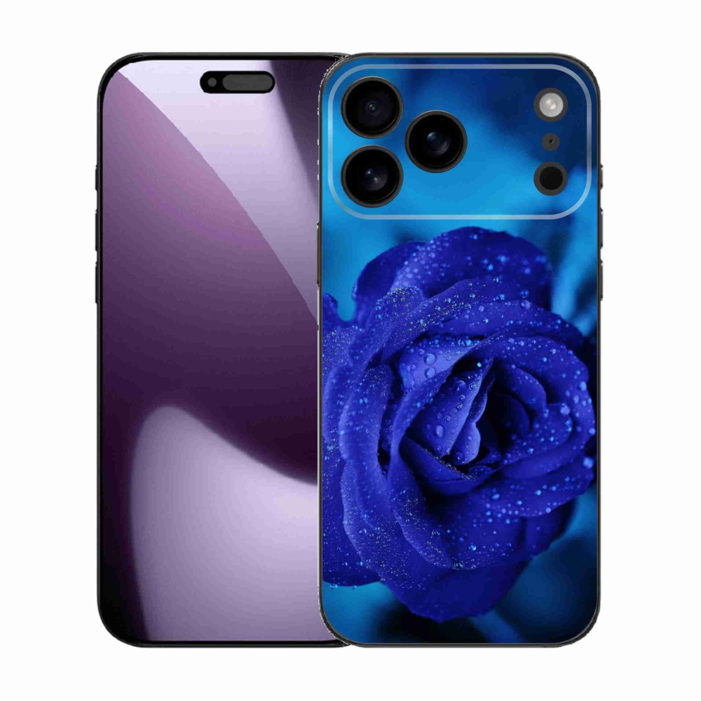 Zselés borítás mmCase iPhone 17 Pro Max készülékhez - kék rózsa