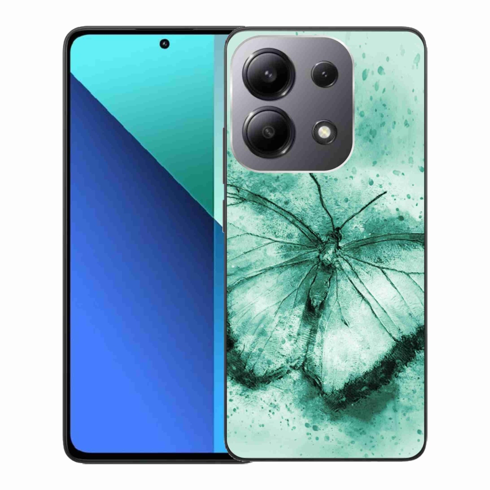 Gél tok mmCase a Xiaomi Redmi Note 13-hoz - zöld pillangó