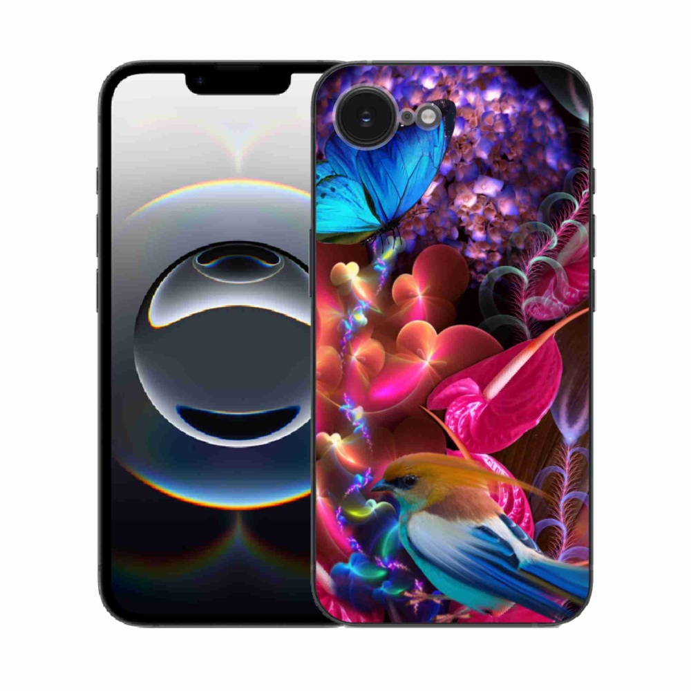 Gél borító mmCase iPhone 16e készülékhez - színes virágok