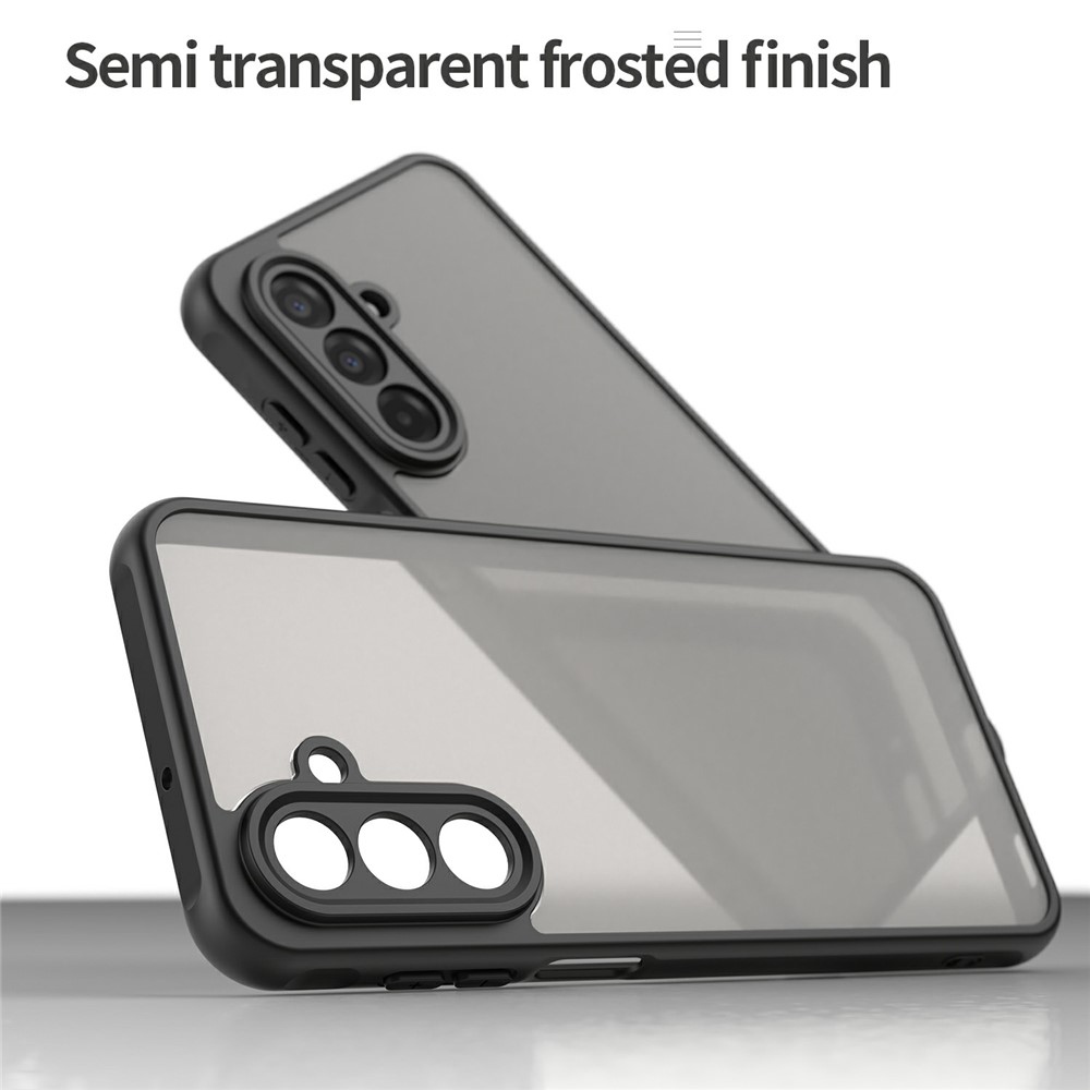 Zselés tok kemény hátlappal Samsung Galaxy A17 4G/5G készülékhez - fekete