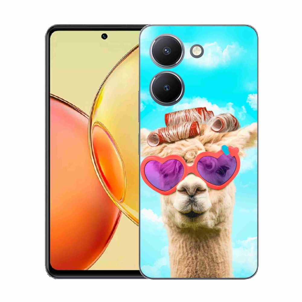 Zselés borítás mmCase a Vivo Y36-hoz - szemüveges láma