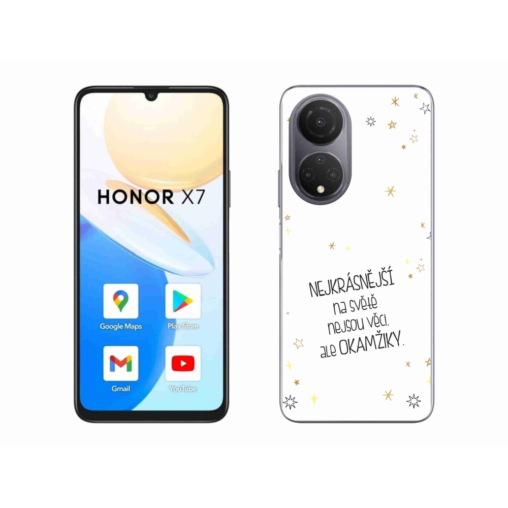 Gél borítás mmCase a Honor X7 készülékhez - Idézet 4 fehér háttér
