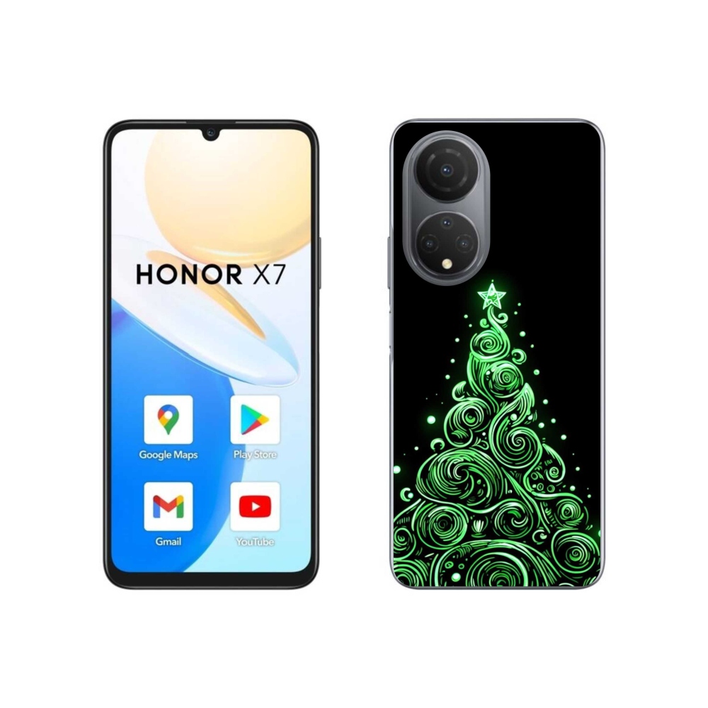 Gél borítás mmCase a Honor X7-hez - neon karácsonyfa 3