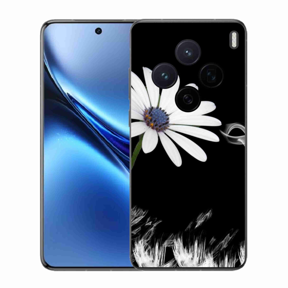 Zselés borítás mmCase a Vivo X200 5G-hez - fehér virág