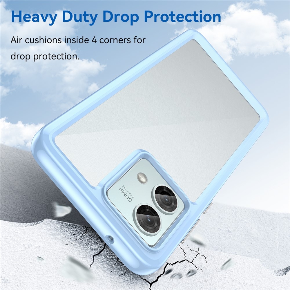 Zselés tok kemény hátlappal Motorola Moto G84 5G - kék