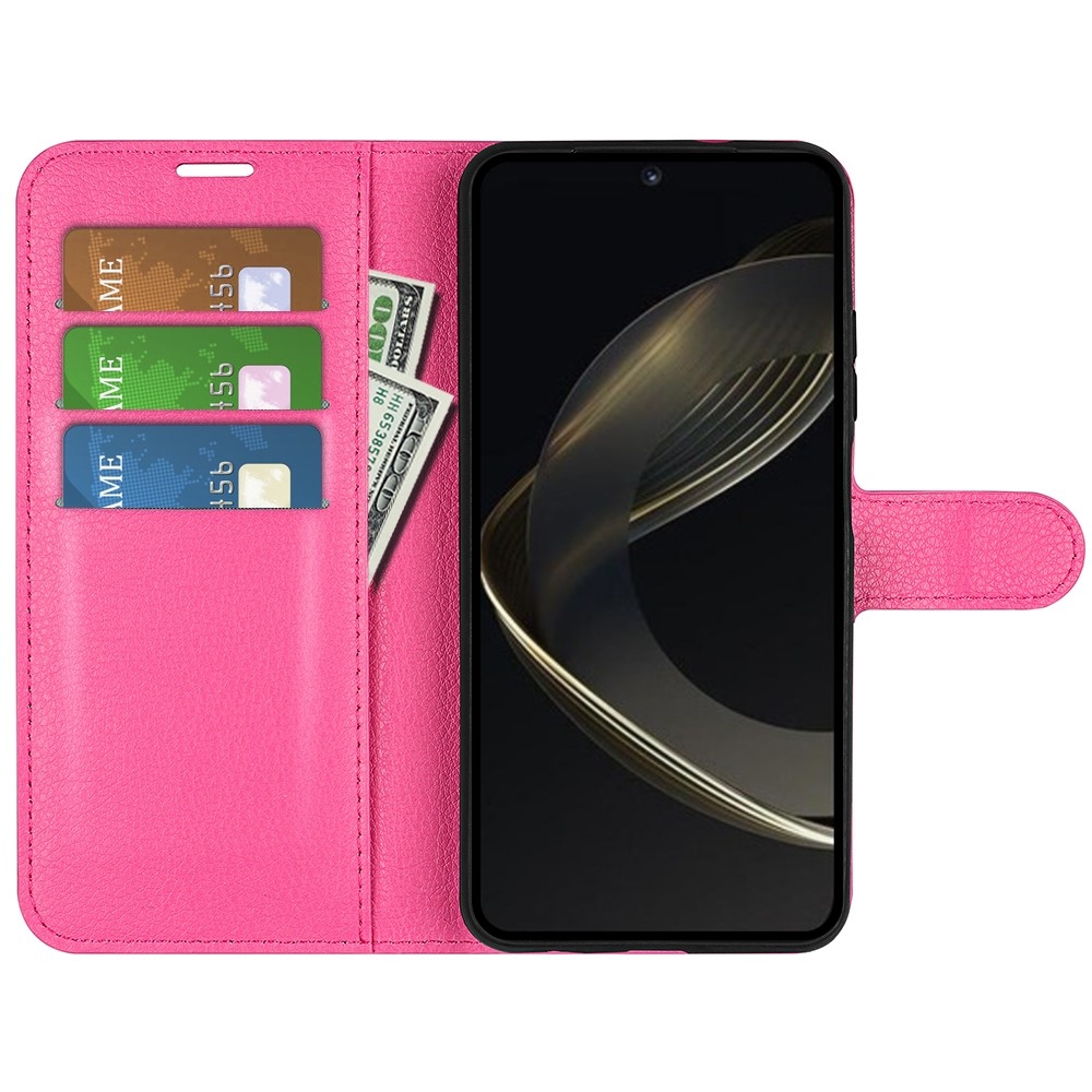 Litchi könyv tok a Huawei Nova 11-hez - rózsaszínű