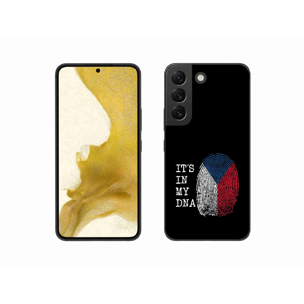 Zselés borítás mmCase Samsung Galaxy S22 5G - zászlós ujjlenyomat fekete háttérrel