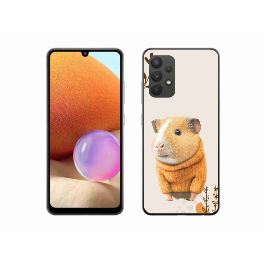 Gél borítás mmCase Samsung Galaxy A32 4G - tengerimalac pulóverben - Samsung Galaxy A32 4G számára