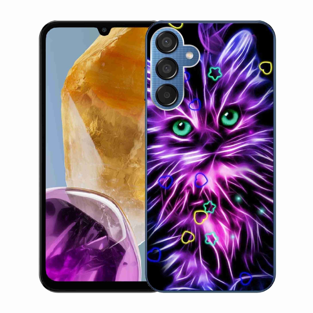 Zselés borítás mmCase Samsung Galaxy M15 5G - absztrakt macska