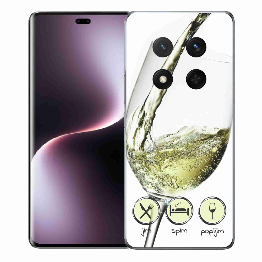 Zselés borítás mmCase a Honor Magic 7 Lite 5G készülékhez - borospohár fehér