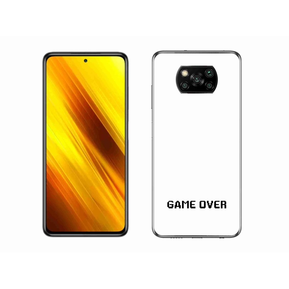 Gél borítás mmCase a Xiaomi Poco X3-hoz - játék fehér háttérrel