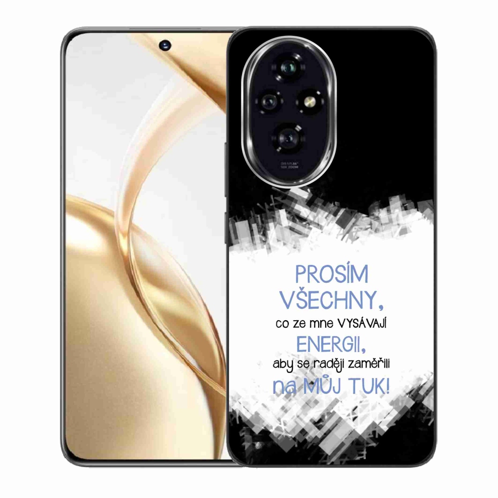 Zselés borító mmCase a Honor 200 5G készülékhez - vicces szöveg 1 kék