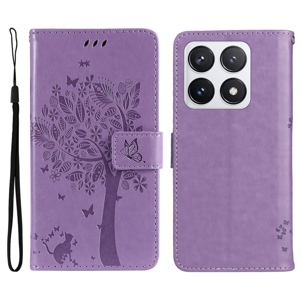 Fák könyve tok Xiaomi 14T Pro - világos lila
