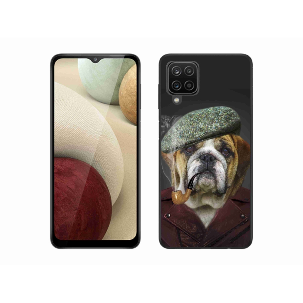 Gél borítás mmCase Samsung Galaxy A12 - kutya csővel