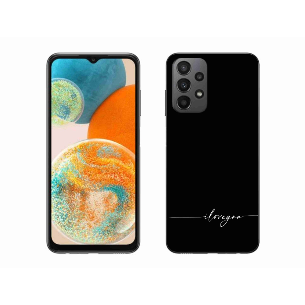 Gél borítás mmCase Samsung Galaxy A23 4G/5G - I love you fekete háttérrel