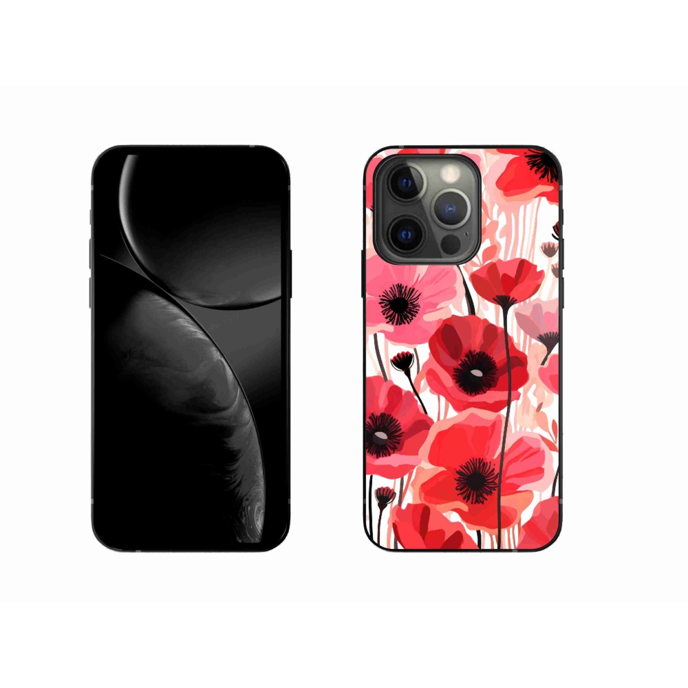 Zselés borítás mmCase iPhone 13 Pro készülékhez - mákos 1