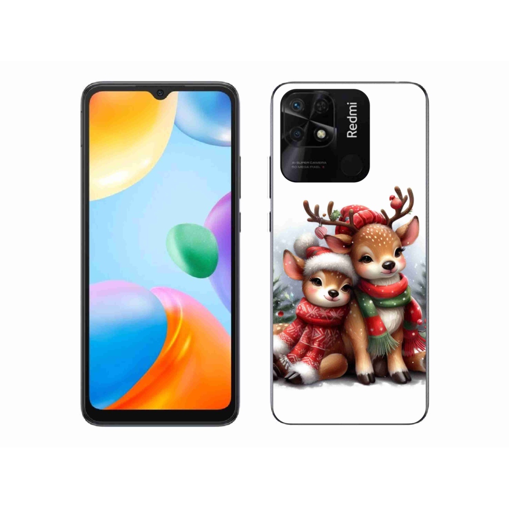 Gél borítás mmCase a Xiaomi Redmi 10C-hez - karácsonyi rénszarvas