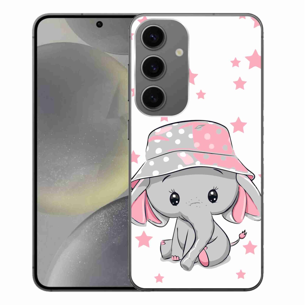 Gél védőhuzat mmCase Samsung Galaxy S24+ készülékhez - rózsaszín elefánt