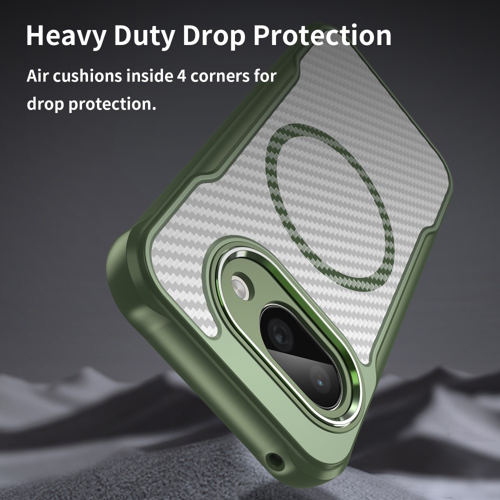 Textúrálló borítás MagSafe támogatással a Google Pixel 9a készülékre - zöld színű