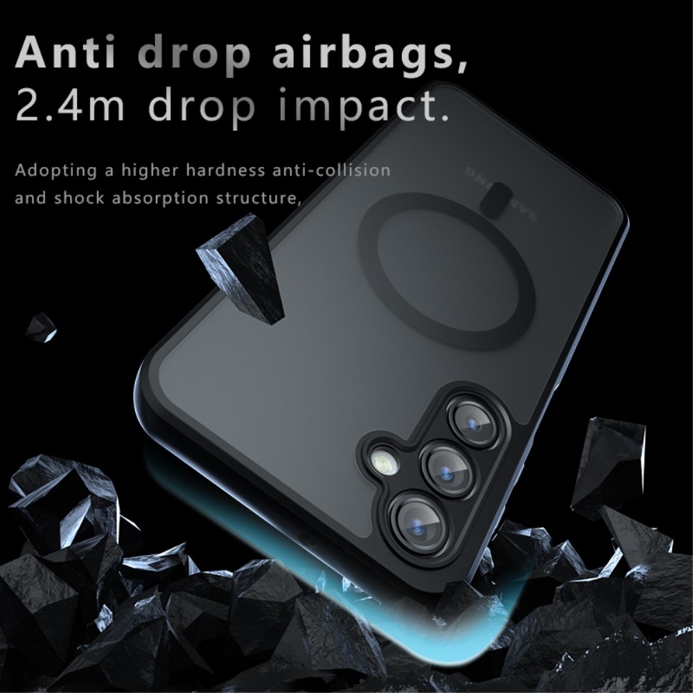 Matta zselés tok MagSafe-val a Samsung Galaxy A16 4G/5G készülékhez - fekete