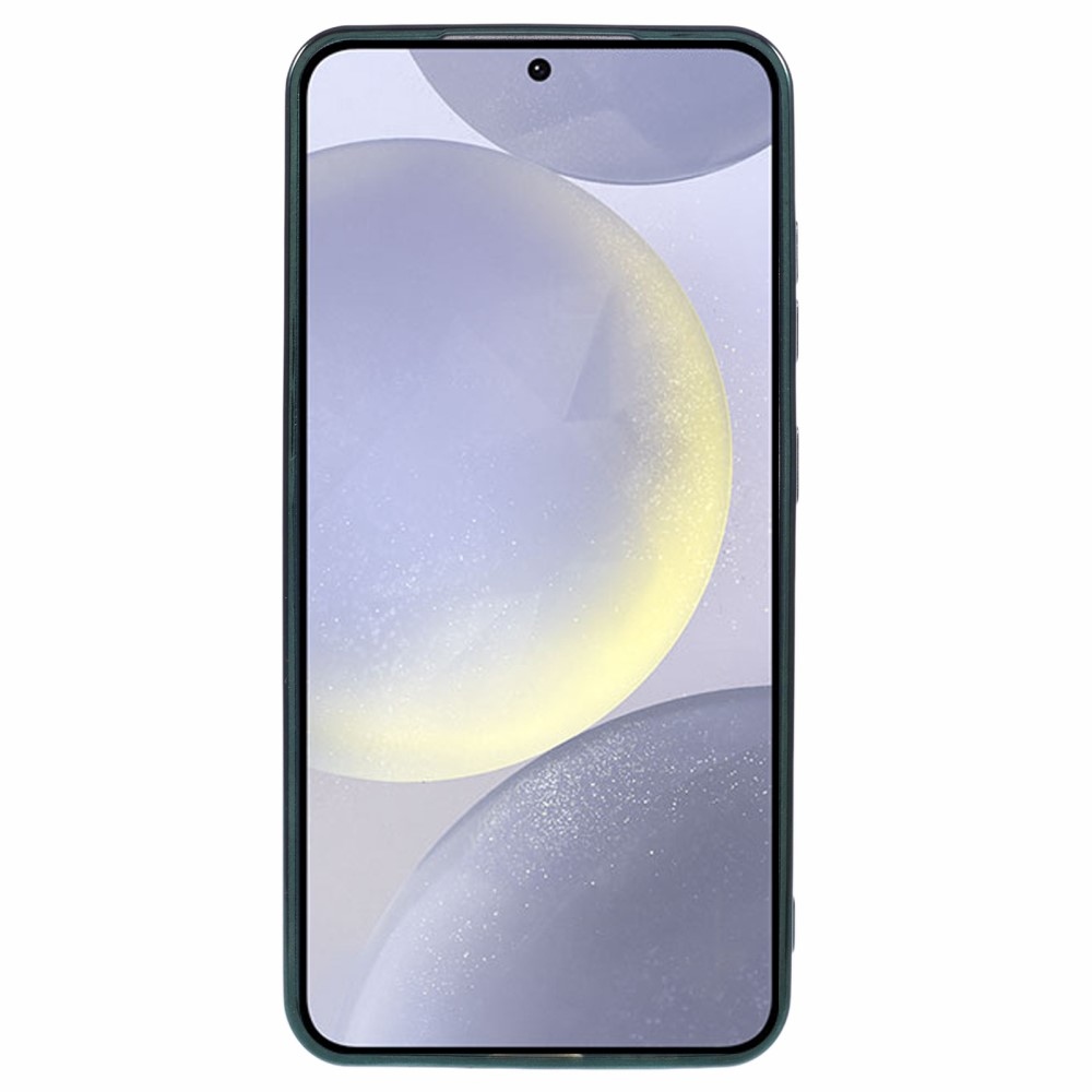 Átlátszó tok kameravédelemmel és MagSafe támogatással Samsung Galaxy S25 készülékhez - zöld