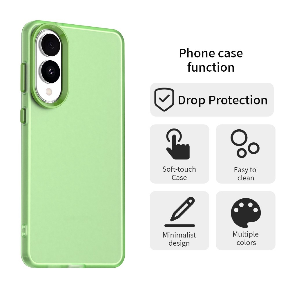 Candys matt zselés tok Samsung Galaxy S25 Edge készülékhez - zöld