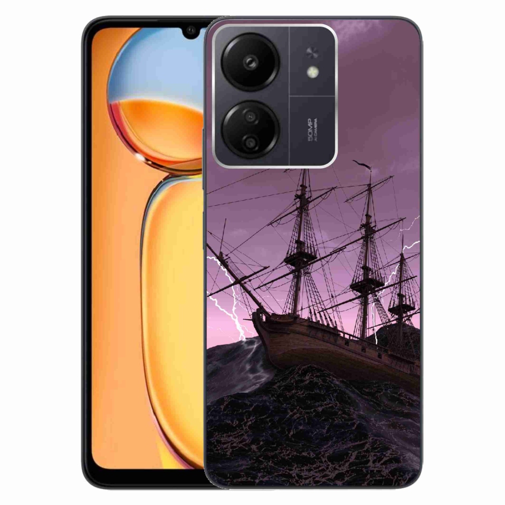 Gél borítás mmCase a Xiaomi Poco C65/Redmi 13C számára - hajó a viharban