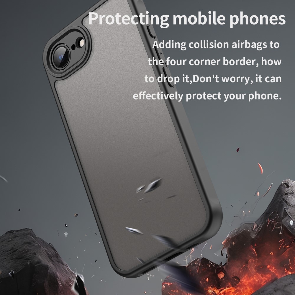 Proof gél tok fix hátlappal iPhone 16e készülékhez - fekete